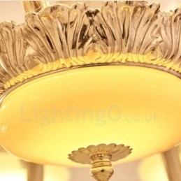 Designer Touch Decorative 6 Light Traditional Classic Integrated Metal Luxury Chandelier