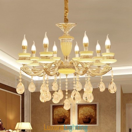 Designer Touch Decorative 8 Light Traditional Classic Integrated Metal Chandelier