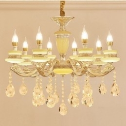 Designer Touch Decorative 8 Light Traditional Classic Integrated Metal Chandelier