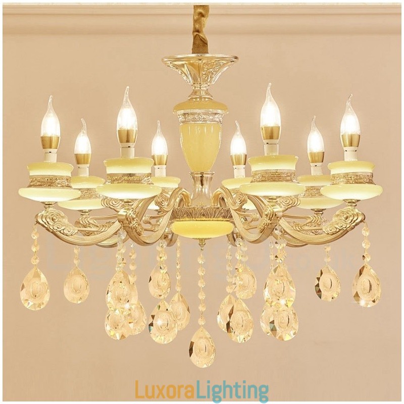 Designer Touch Decorative 8 Light Traditional Classic Integrated Metal Chandelier