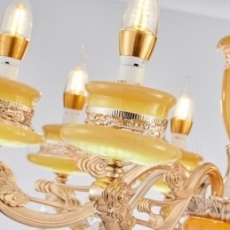 Designer Touch Decorative 8 Light Traditional Classic Integrated Metal Chandelier