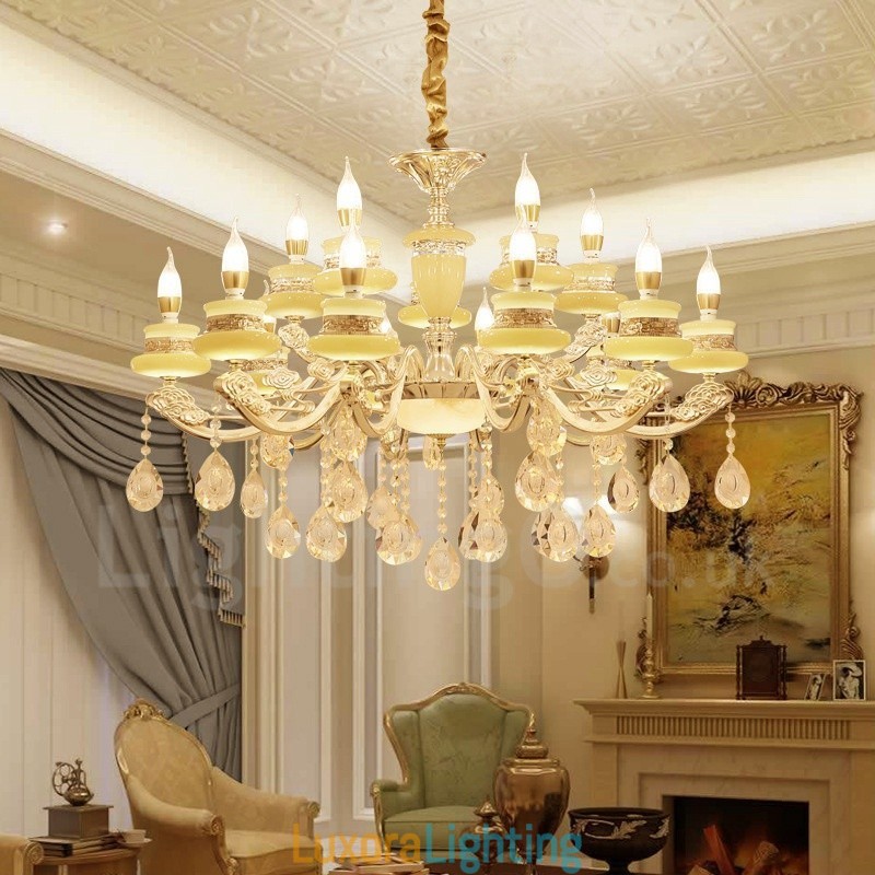 Designer Touch Decorative 15 Light Traditional Classic Integrated Metal Chandelier