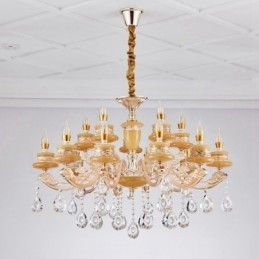 Designer Touch Decorative 15 Light Traditional Classic Integrated Metal Chandelier