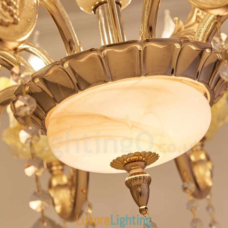 Designer Touch Decorative 6 Light Traditional Classic Integrated Metal Chandelier
