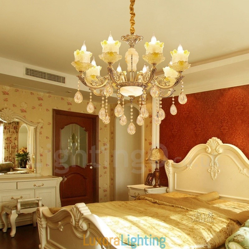 Designer Touch Decorative 8 Light Traditional Classic Integrated Metal Chandelier