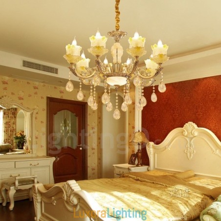 Designer Touch Decorative 8 Light Traditional Classic Integrated Metal Chandelier