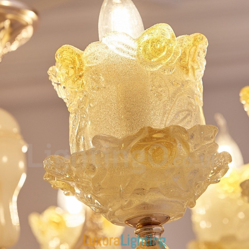 Designer Touch Decorative 8 Light Traditional Classic Integrated Metal Chandelier