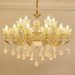 Designer Touch Decorative 15 Light Traditional Classic Integrated Metal Chandelier
