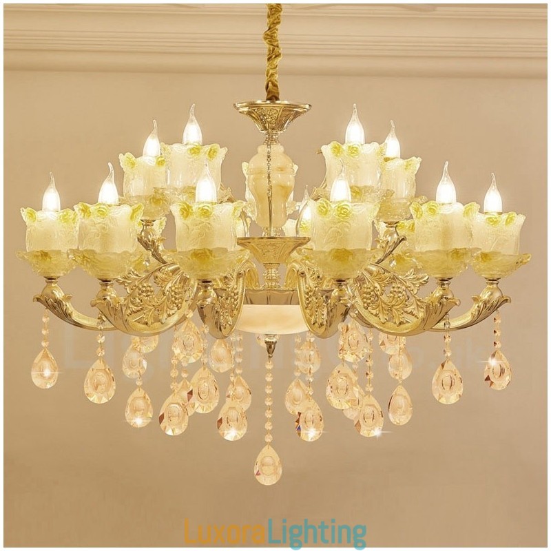 Designer Touch Decorative 15 Light Traditional Classic Integrated Metal Chandelier