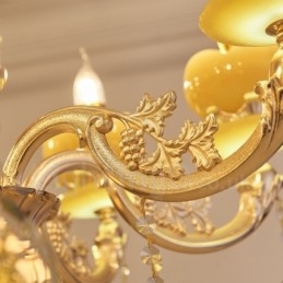 Designer Touch Decorative 6 Light Traditional Classic Integrated Metal Chandelier