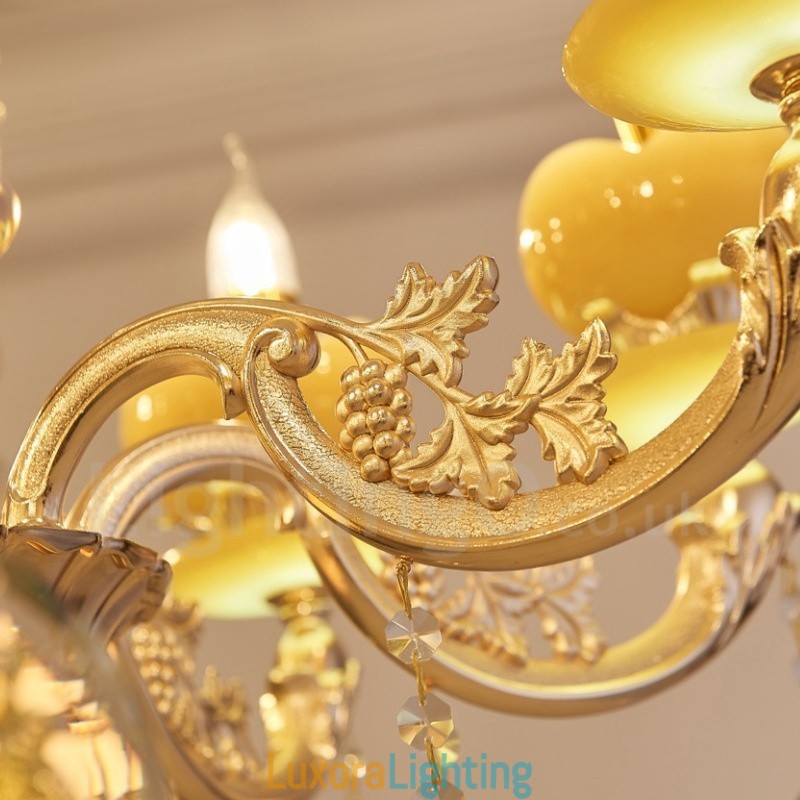 Designer Touch Decorative 6 Light Traditional Classic Integrated Metal Chandelier