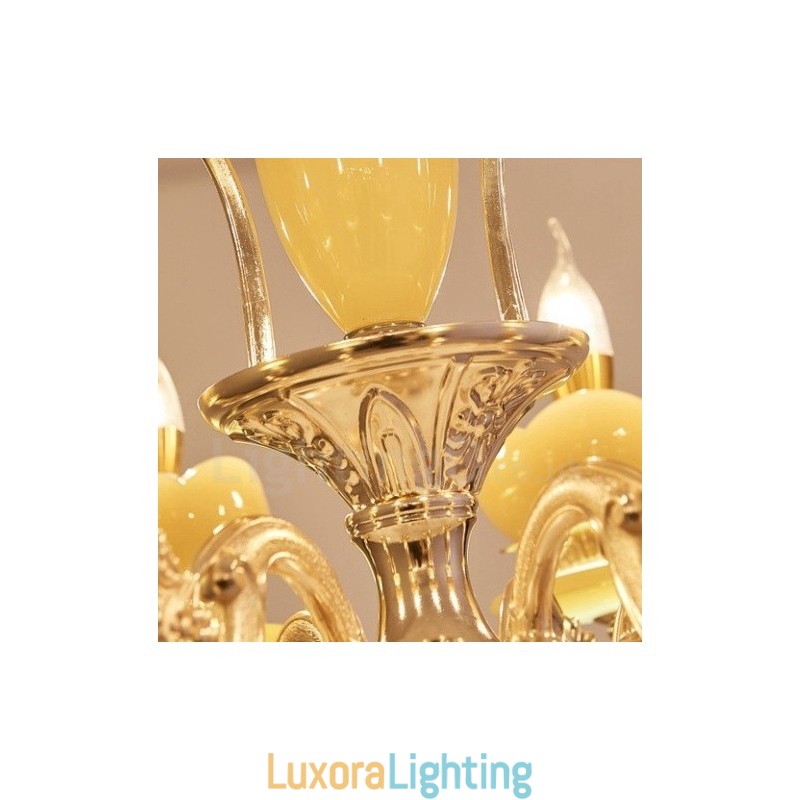 Designer Touch Decorative 6 Light Traditional Classic Integrated Metal Chandelier