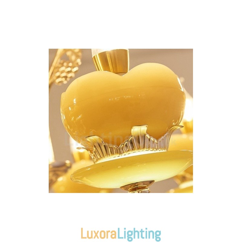 Designer Touch Decorative 6 Light Traditional Classic Integrated Metal Chandelier