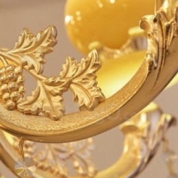 Designer Touch Decorative 6 Light Traditional Classic Integrated Metal Chandelier