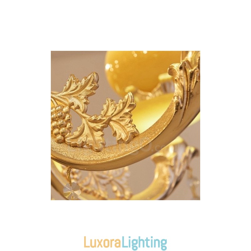 Designer Touch Decorative 6 Light Traditional Classic Integrated Metal Chandelier