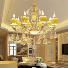 Designer Touch Decorative 8 Light Traditional Classic Integrated Metal Chandelier