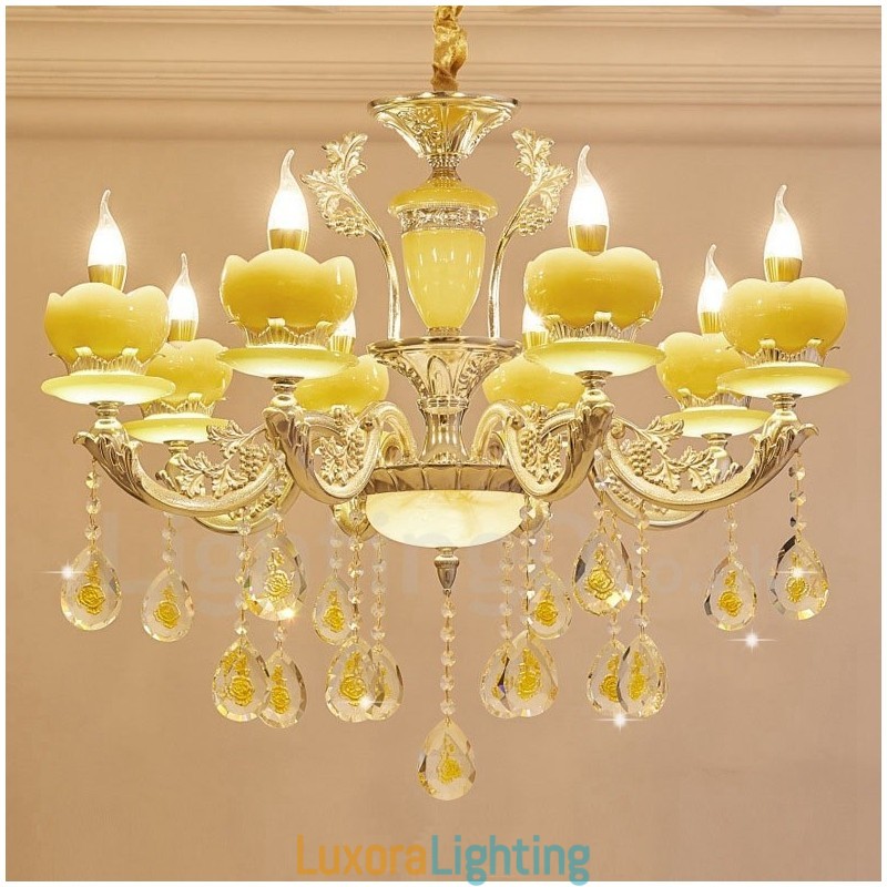 Designer Touch Decorative 8 Light Traditional Classic Integrated Metal Chandelier