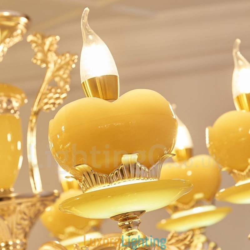 Designer Touch Decorative 8 Light Traditional Classic Integrated Metal Chandelier