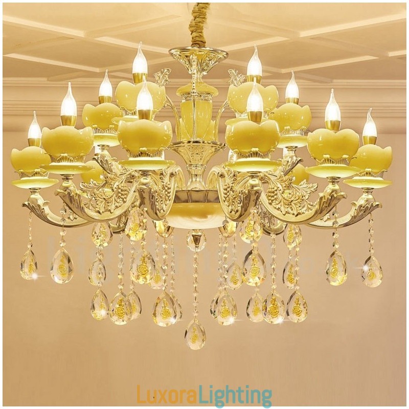 Designer Touch Decorative 15 Light Traditional Classic Integrated Metal Chandelier