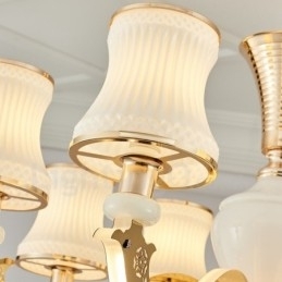 Designer Touch Decorative 6 Light Traditional Classic Integrated Metal Luxury Candle Chandelier