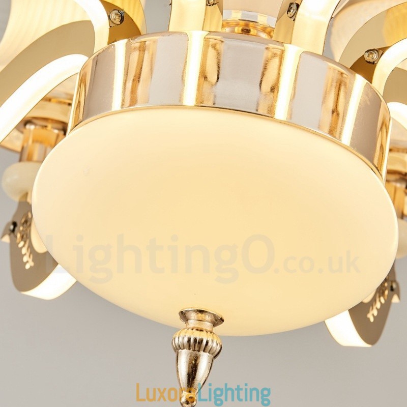 Designer Touch Decorative 6 Light Traditional Classic Integrated Metal Luxury Candle Chandelier