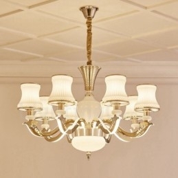 Designer Touch Decorative 8 Light Traditional Classic Integrated Metal Chandelier