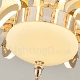 Designer Touch Decorative 8 Light Traditional Classic Integrated Metal Chandelier