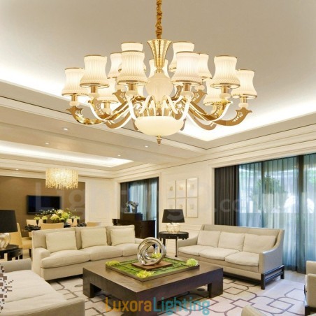 Designer Touch Decorative 15 Light Traditional Classic Integrated Metal Chandelier