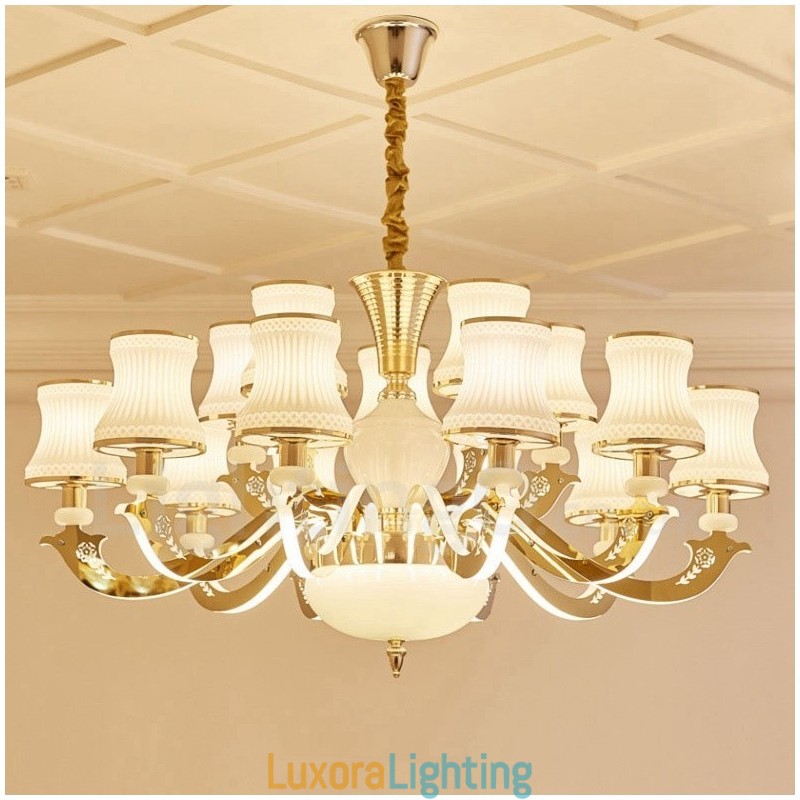Designer Touch Decorative 15 Light Traditional Classic Integrated Metal Chandelier