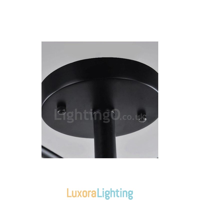 Designer Touch Decorative 4 Light Mediterranean Style Integrated Chandelier with Glass Shade