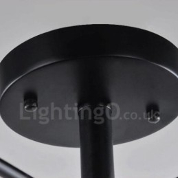 Designer Touch Decorative 6 Light Mediterranean Style Integrated Chandelier with Glass Shade