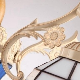 Designer Touch Decorative 9 Light Mediterranean Style Integrated Metal Chandelier with Glass Shade