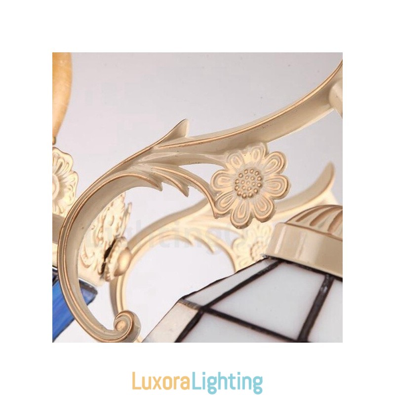 Designer Touch Decorative 9 Light Mediterranean Style Integrated Metal Chandelier with Glass Shade