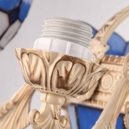 Designer Touch Decorative 9 Light Mediterranean Style Integrated Metal Chandelier with Glass Shade