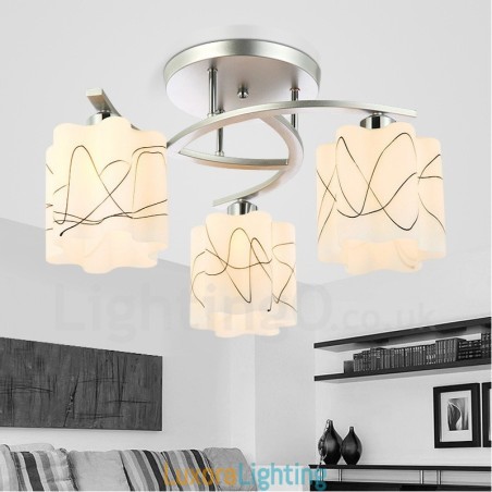 Designer Touch Decorative 3 Light Modern Contemporary Integrated Chandelier