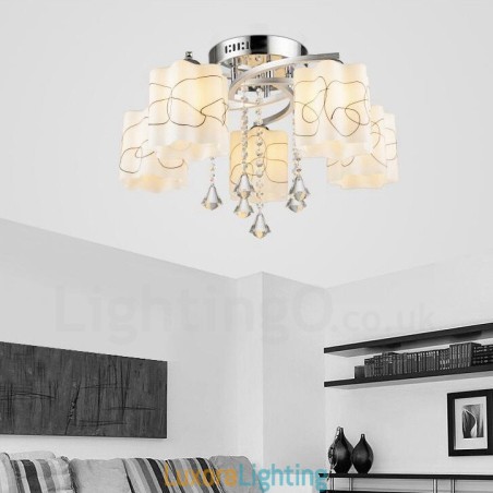 Designer Touch Decorative 5 Light Modern Contemporary Integrated Chandelier