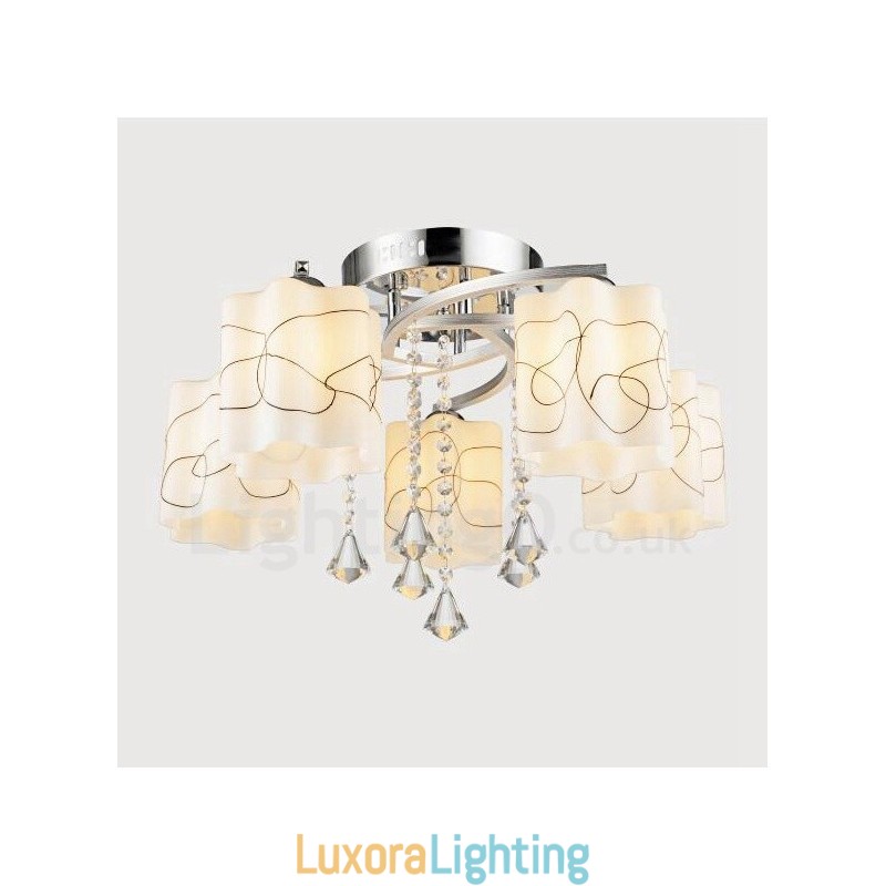 Designer Touch Decorative 5 Light Modern Contemporary Integrated Chandelier
