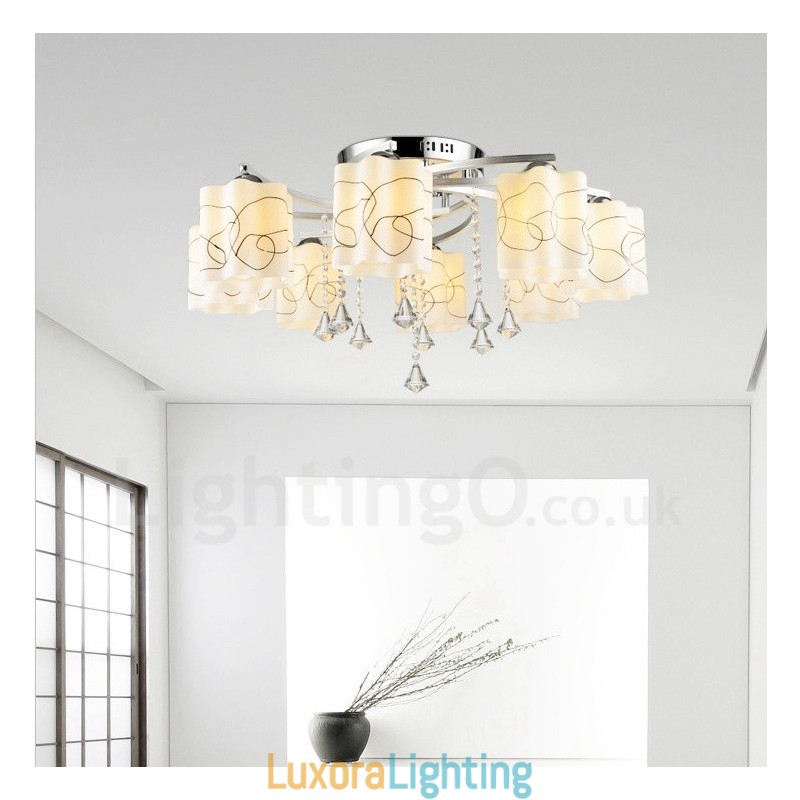 Designer Touch Decorative 8 Light Modern Contemporary Integrated Chandelier