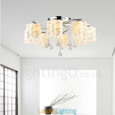 Designer Touch Decorative 8 Light Modern Contemporary Integrated Chandelier