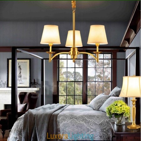 Designer Touch Decorative 3 Light Rustic Lodge Integrated Metal Copper Chandelier