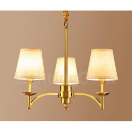 Designer Touch Decorative 3 Light Rustic Lodge Integrated Metal Copper Chandelier