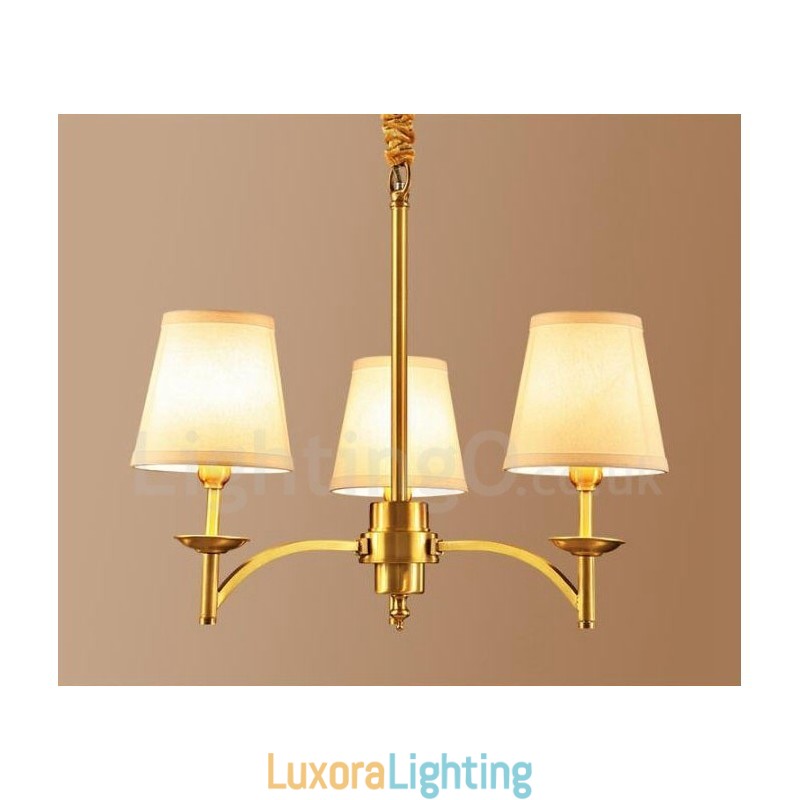 Designer Touch Decorative 3 Light Rustic Lodge Integrated Metal Copper Chandelier