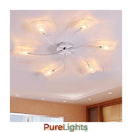 Designer Touch Decorative Modern Contemporary Electroplated Chandelier Flush Mount