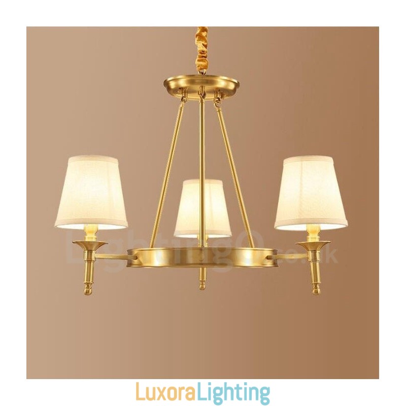 Designer Touch Decorative 3 Light Rustic Lodge Integrated Metal Copper Chandelier