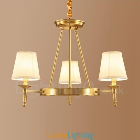 Designer Touch Decorative 3 Light Rustic Lodge Integrated Metal Copper Chandelier