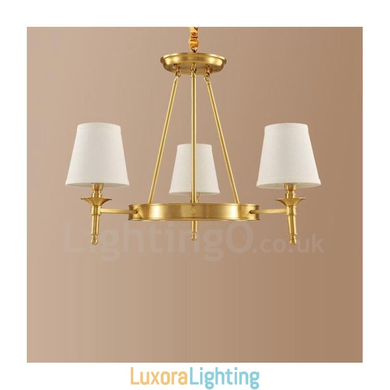 Designer Touch Decorative 3 Light Rustic Lodge Integrated Metal Copper Chandelier