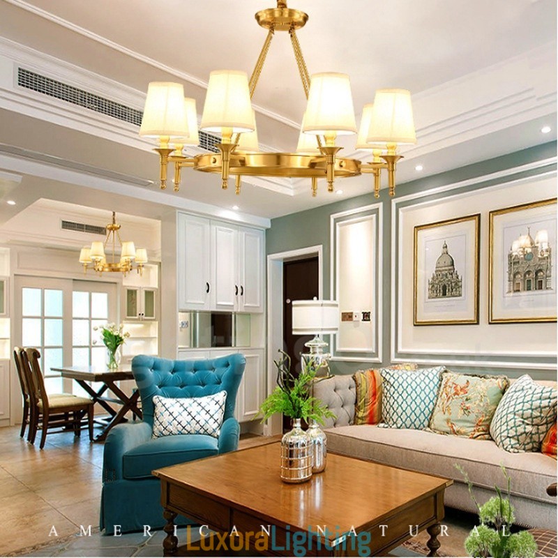 Designer Touch Decorative 8 Light Rustic Lodge Integrated Metal Chandelier