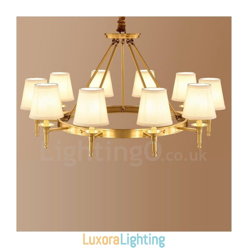 Designer Touch Decorative 10 Light Rustic Lodge Integrated Metal Chandelier