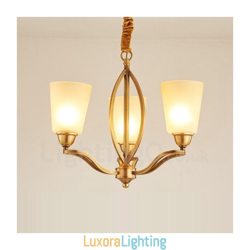 Designer Touch Decorative 3 Light Rustic Lodge Integrated Metal Copper Chandelier