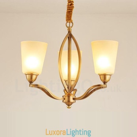 Designer Touch Decorative 3 Light Rustic Lodge Integrated Metal Copper Chandelier